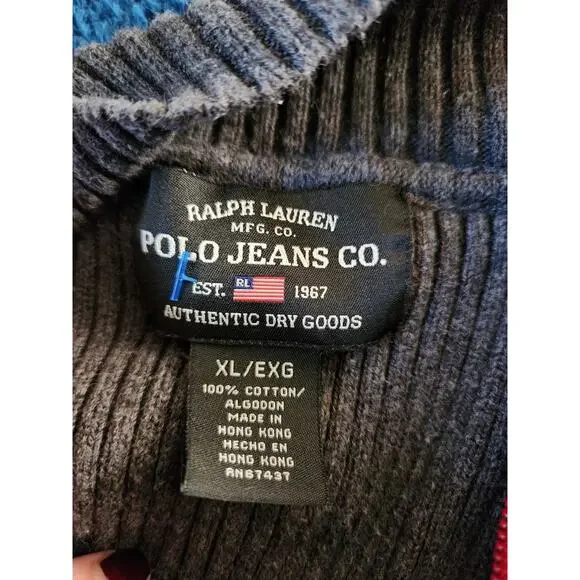 Ralph Lauren Polo Jeans Co. Thick Men's Knit Sweater XL - Picture 5 of 7